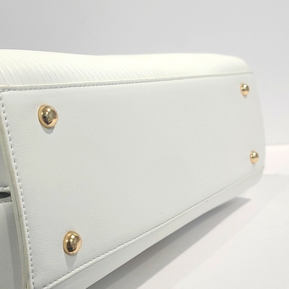 🆕Alessia Massimo Colorblock Top Handle Bag - Black / White / Grey NWT's - Picture 9 of 12